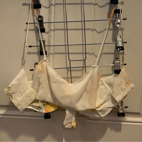 For Love And Lemons Limonada Set Bra Crop Top Matching Relaxed Shorts Pockets S - Picture 10 of 16